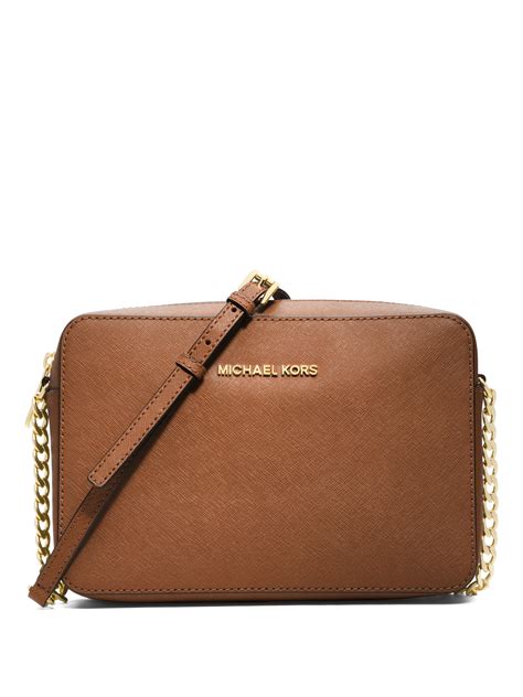 michael kors jet set bag brown|michael kors jet set crossbody bag.